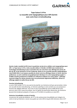 Topo Suisse V.4 Pro La nouvelle carte topographique pour
