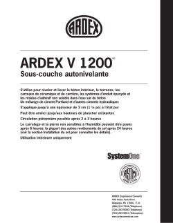 Sous-couche autonivelante ARDEX V 1200MC