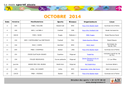 OCTOBRE 2014 - O.M.S Aix en Provence