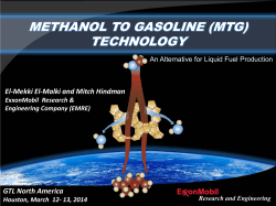 Methanol to Gasoline (MTG) Technology