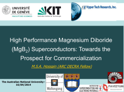 High Performance Magnesium Diboride (MgB ) Superconductors