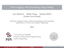 Data logging and processing using rosbag