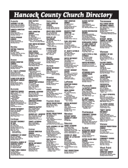 Hancock County Church Directory