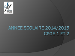 Réunion CPGE 2014-2015