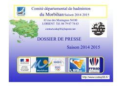 Dossier de presse codep56 2014 2015
