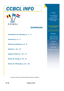 CCBCL INFO - Chambre de Commerce Belgo