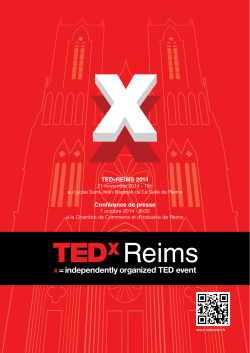 TEDXREIMS 2014 Conférence de presse