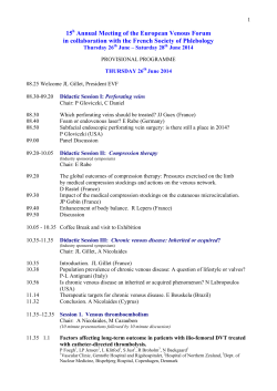 Program in pdf - European Venous Forum