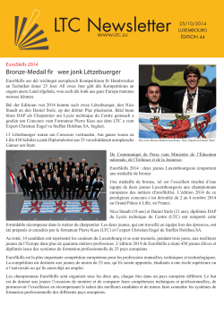 newsletter 2014 44 - Lycée Technique du Centre