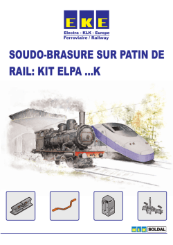 SOUDO-BRASURE SUR PATIN DE RAIL: KIT ELPA ...K