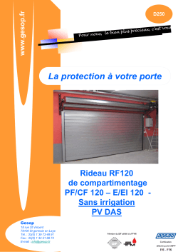 Rideau RF120 de compartimentage PF/CF 120
