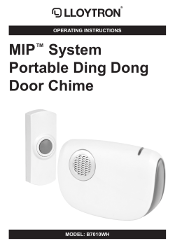 MIP™ System Portable Ding Dong Door Chime