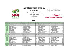 Draw Air Mauritius Trophy Day 2 Links