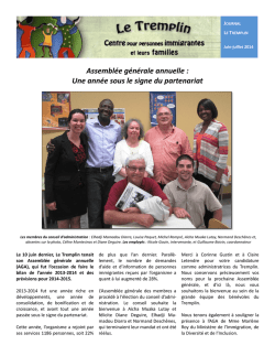 Journal Le Tremplin en pdf du mois de juin et juillet