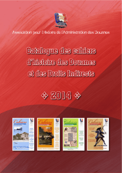 Catalogue des Cahiers (PDF-1,09 Mo).