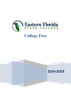 Fee Schedule - Eastern Florida State College