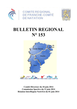 bulletin regional n° 153 - Franche-Comté