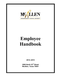 Employee Handbook - McAllen Independent School District