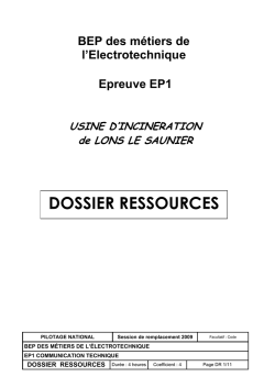 DOSSIER RESSOURCES