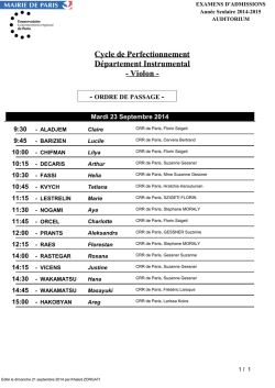 INSCRIPTIONS 1415 (Serveur SCOLARITE)