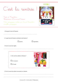 Je suis en CP - Niveau 1