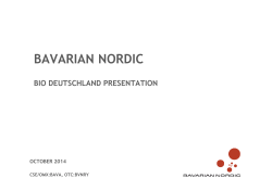 Presentation of Robert Ang (Bavarian Nordic)
