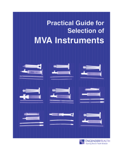 Practical Guide for Selection of MVA Instruments