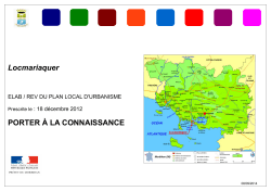 PORTER À LA CONNAISSANCE Locmariaquer