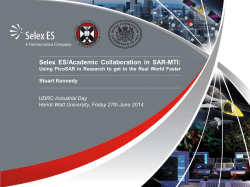Selex ES/Academic Collaboration in SAR-MTI: