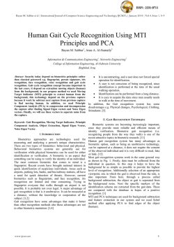 Human Gait Cycle Recognition Using MTI Principles and