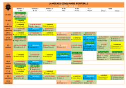 LANGEAIS CINQ MARS FOOTBALL Calendrier 2014-2015