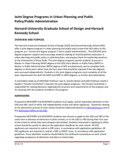 guide to the joint MUP/MPA degree