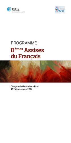 II&egrave;mes Assises du Fran&ccedil;ais