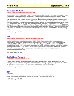 Job Freeway Postings &ndash; August 18, 2014