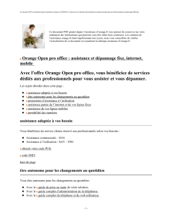 Orange Open pro office : assistance et dépannage fixe, internet