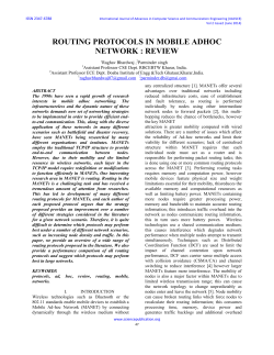 ROUTING PROTOCOLS IN MOBILE ADHOC NETWORK : REVIEW