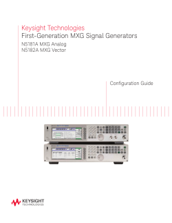 Keysight Technologies First-Generation MXG Signal Generators
