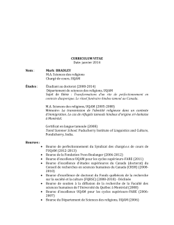 CV - Bradley, Mark (2014) (PDF - 661.2 ko) - CERIAS