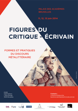 FIGURES DU CRITIQUE - &Eacute;CRIVAIN