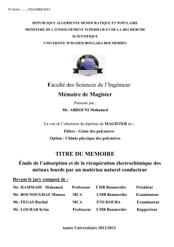 ABDOUNI Mohamed - Université de Boumerdes