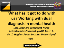 What has it got to do with us? Working with dual diagnosis in mental