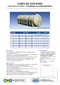 A C P CUVES DE STOCKAGE