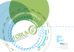HAUTE ECOLE DE GESTION ARC
