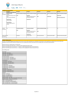 InfoMart Packages and Billing Codes
