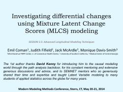 Investigating differential changes using Mixture Latent Change Scores