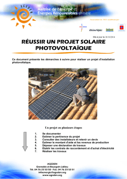 Réussir son projet photovoltaïque