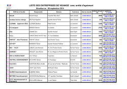 La liste des vidangeurs agréés situation au 09 septembre 2014