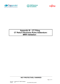 Appendix B CT MRR Validation