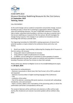 ICOM-MPR 2014 Museum Branding: Redefining Museums for the