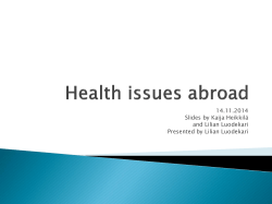 Health issues abroad